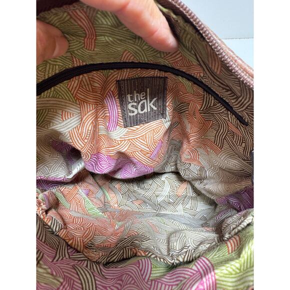 The Sak Brown Leather Crossbody Sequoia Boho Handbag Western Zippered - Picture 7 of 7